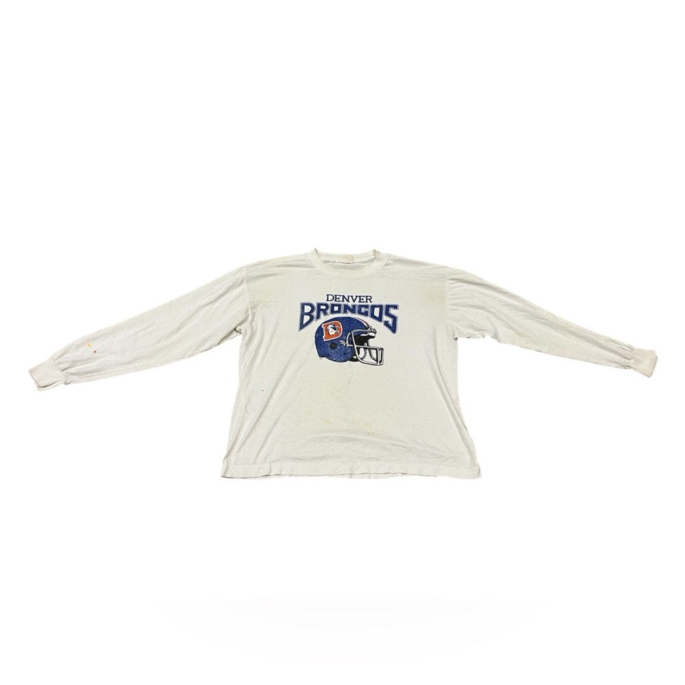 VTG Denver Broncos Football Graphic Long Sleeve T-shirt Adult XL Single Stitch